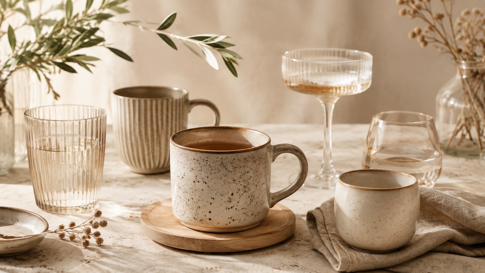 Stilvolle Tassen und Gläser im Findbella-Stil